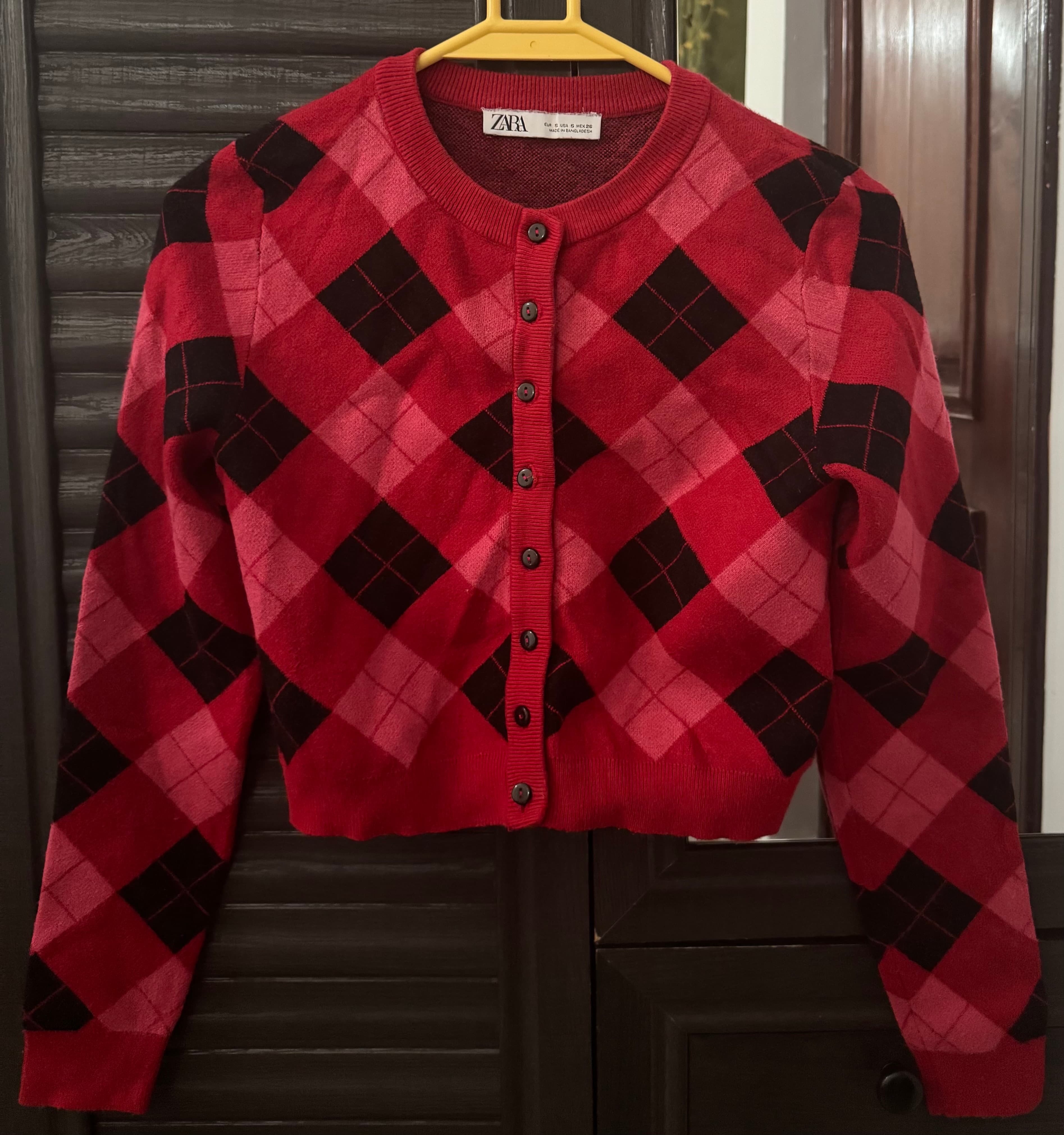Gilet rouge à carreaux